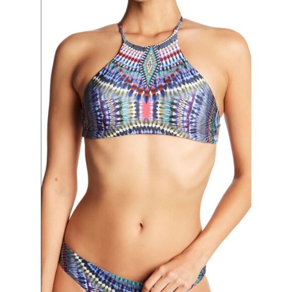 New. Pilyq multicolored bikini set. M-top/S-bottom - Picture 2 of 13